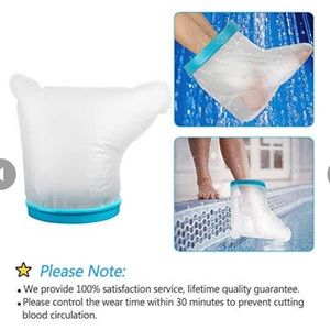 Waterproof Foot Cast Wound Cover Protector for Shower/Bath, nwt